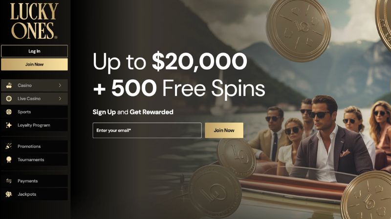 Lucky Ones Casino screenshot showing game selection